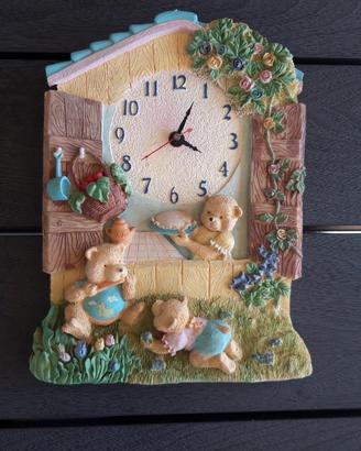 Orologio analogico da parte con orsetti