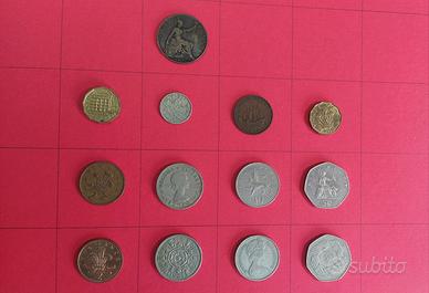 Lotto monete inglesi vari anni