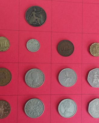 Coins Lotto monete inglesi vari anni
