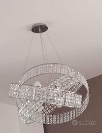lampadario design tipo swarovski 8 luci