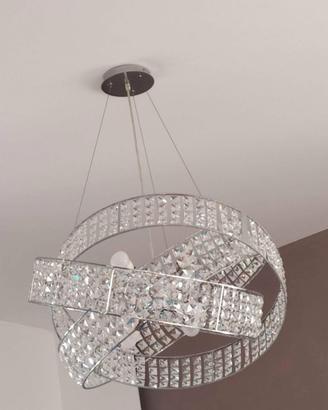 lampadario design tipo swarovski 8 luci