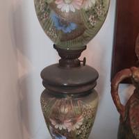 lume antico primi 900 in vetro opalina