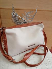 borsa a tracolla ecopelle beige 