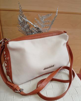 borsa a tracolla ecopelle beige 