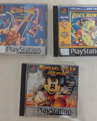 Hercules, Bugs Bunny e Topolino - giochi Psone