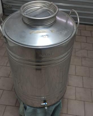 Bidone in acciaio inox litri 100