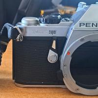 MACCHINA  PENTAX ME SUPER + OBIETTIVO + FLASH