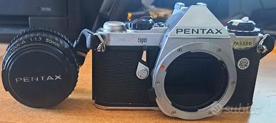 MACCHINA  PENTAX ME SUPER + OBIETTIVO + FLASH