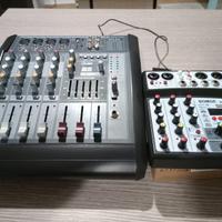 2 mixer audio uno passivo ed uno attivo 300 vatt