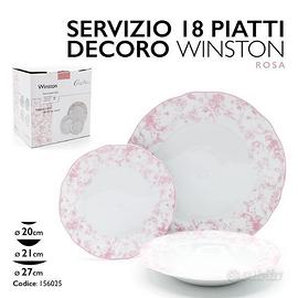 Servizio piatti 18 pezzi Winston Rosa