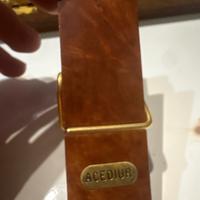 Molletta fermadocumenti vintage in legno