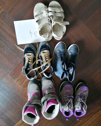 Lotto di scarpe per ragazza n 34