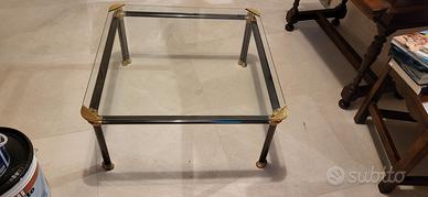 tavolino con cristallo 