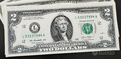 Banconota Usa US 2 due dollari
