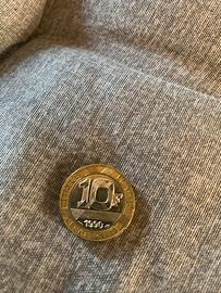 Moneta Bimetallica Rara 10 franchi 1999