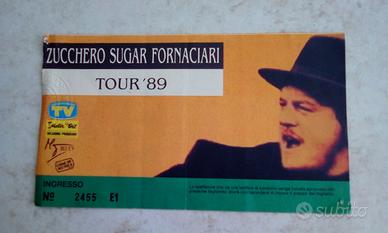 Ticket concerto Zucchero Sugar Fornaciari tour 89