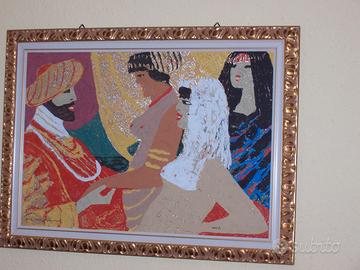 Serigrafia su broccato di Salvatore Fiume