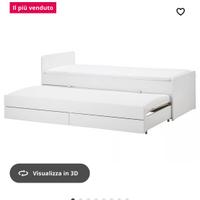 Letto singolo con letto extra contenitore