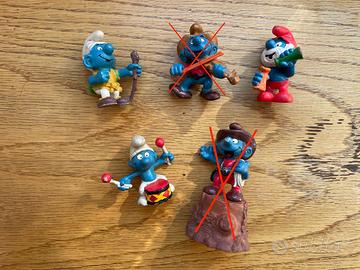 Lotto 3 Puffi Schleich anni '60-'80