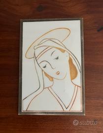 Quadretto con Madonna in stile Art Dèco