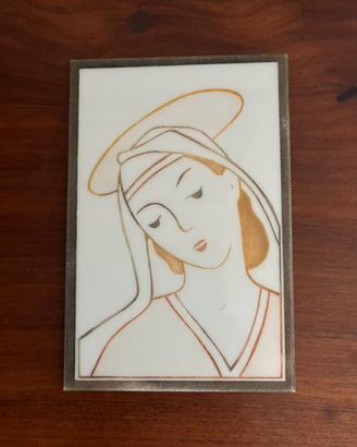 Quadretto con Madonna in stile Art Dèco