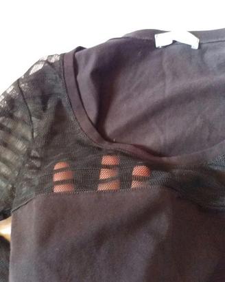 Sottogiacca elegante RossoPorpora pizzo tg S nuova