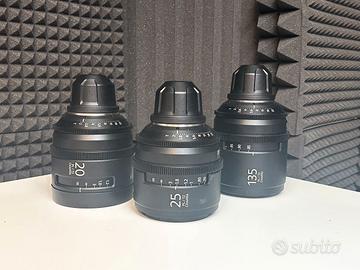 KIT Sony CineAlta PL 20mm, 25mm, 135mm T2 + case