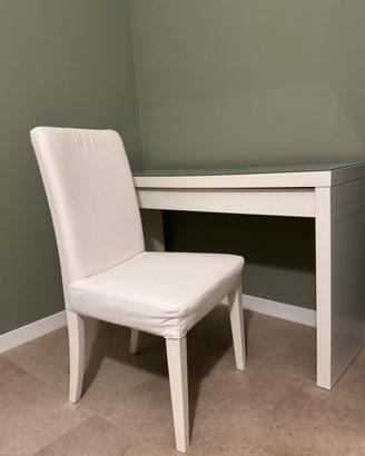 Sedia Poltrona Imbottita Ikea Bianca BERGMUND