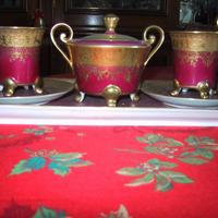 Servizio caffè porcellana-oro zecchino casa reale