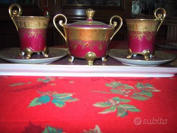 Servizio caffè porcellana-oro zecchino casa reale