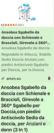 Ansobea sgabello doccia per anziani