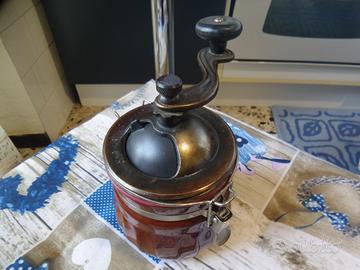 Macina caffè/pepe antico vintage in ceramica nuovo