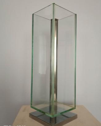 Vaso di design vetro e acciaio