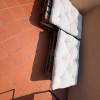 Epal pallet con cuscini e rotelle