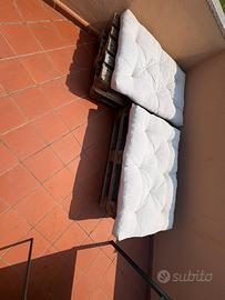 Epal pallet con cuscini e rotelle