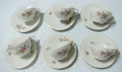 Servizio da tè/caffè in porcellana Anni 60