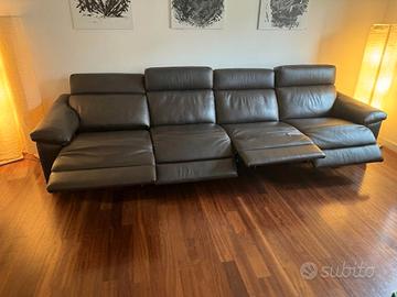 DIVANO NATUZZI ESTREMO IN PELLE, 4 POSTI