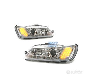 FARI PEUGEOT 306 93-97 LUCE DIURNA A LED FONDO CRO