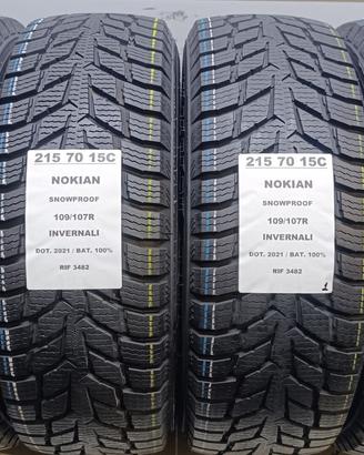 4 GOMME 215 70 15C NOKIAN 100% INV RIF3482