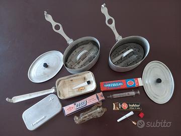 3 kit di sterilizzazione siringhe vetro vintage
