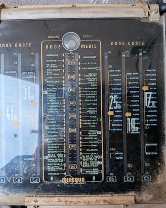 Lotto Ricambi Vintage Radio Minerva 526/1 