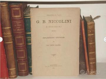 libro antico ottocentina g b niccolini e critici
