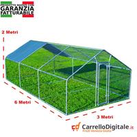 Gabbia Galline 3x6m x 2mH-18mq - azzurro
