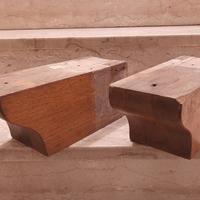2 capitelli in legno