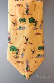 Looney Tunes Cravatta pura seta Bugs Bunny e Duffy