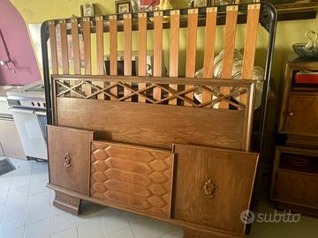 Testiera letto anni 50 con doghe