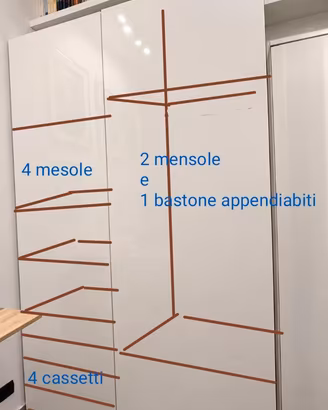 Armadio IKEA  2 ante - capiente e accessoriato