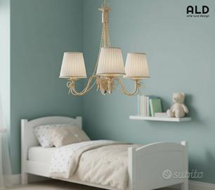 Lampadario classico in ferro battuto 3 luci e14