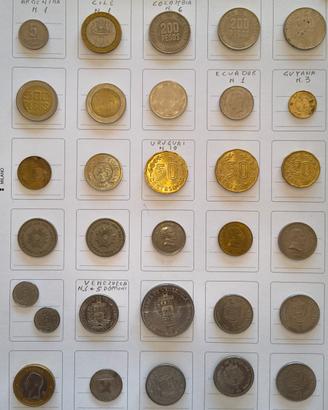 Lotto 33 monete Sudamerica.