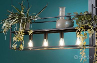 Lampadario JEFFER nero 4 luci